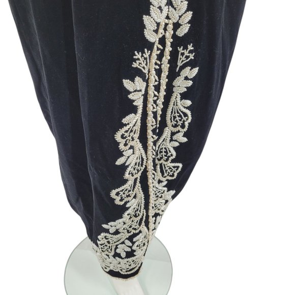 Escada Black Vintage Velvet Long Formal Dress - Picture 5 of 8